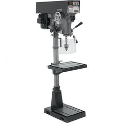 Jet - 15" Swing, Variable Speed Pulley Drill Press - Variable Speed, 1 hp, Three Phase - Strong Tooling