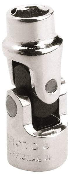 Proto - 1/4" Drive, Standard Hand Socket - 6 Points, 1-25/64" OAL, Alloy Steel, Chrome Finish - Strong Tooling