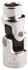 Proto - 1/4" Drive, Standard Hand Socket - 6 Points, 1-31/64" OAL, Alloy Steel, Chrome Finish - Strong Tooling