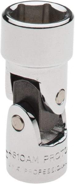 Proto - 1/4" Drive, Standard Hand Socket - 6 Points, 1-13/32" OAL, Alloy Steel, Chrome Finish - Strong Tooling