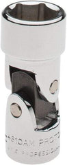 Proto - 1/4" Drive, Standard Hand Socket - 6 Points, 1-13/32" OAL, Alloy Steel, Chrome Finish - Strong Tooling