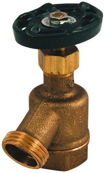 Legend Valve - 3/4" Pipe, 125 psi WOG Rating, Brass Bent Nose Garden Valve - Oval Handle, FNPT x MGHT End Connections, Use with Potable Water Applications - Strong Tooling