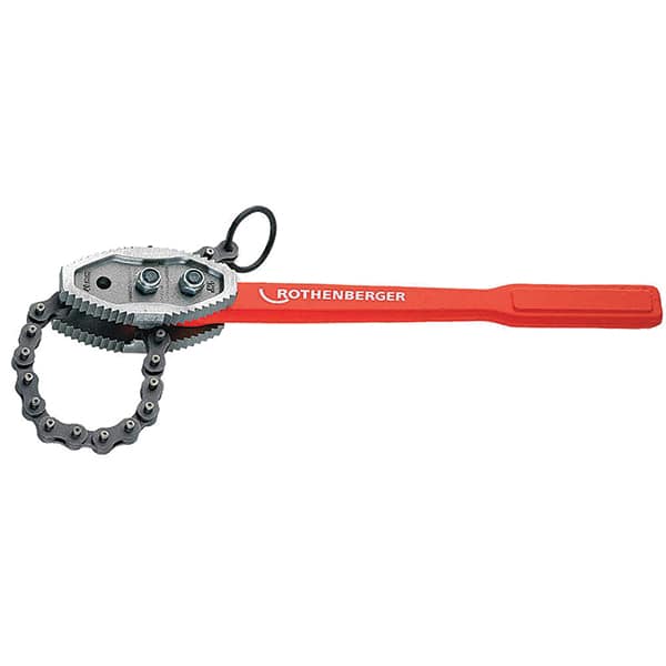 Rothenberger - 50" Max Pipe Capacity, 57" Long, Chain Tong Wrench - 8" Actual OD, 49-1/2" Handle Length - Strong Tooling