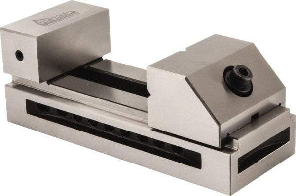 Gibraltar - 2-7/8" Jaw Width, 4" Jaw Opening Capacity, 1.38" Jaw Height, Toolmaker's Vise - Flat Jaw, 0.003" Parallelism, 0.005" Squareness, 185mm OAL x 2.756" OAH - Strong Tooling