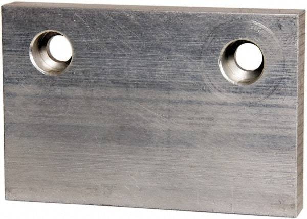 Gibraltar - 6" Wide x 4" High x 3/4" Thick, Flat/No Step Vise Jaw - Soft, Aluminum, Fixed Jaw, Compatible with 6" Vises - Strong Tooling