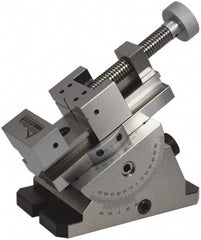 Gibraltar - 2-3/4" Jaw Width, 3" Jaw Opening Capacity, Horizontal Swivel Machine Vise - Manual Operation, 1 Station, 6.28" Long x 5.38" High x 1-3/16" Deep, Steel - Strong Tooling