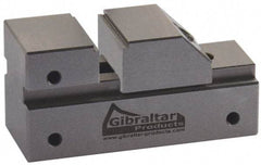 Gibraltar - 1" Jaw Width, 13/16" Jaw Opening Capacity, 3/8" Jaw Height, Toolmaker's Vise - Flat Jaw, 0.005" Parallelism, 0.005" Squareness, 65mm OAL x 1-1/4" OAH - Strong Tooling