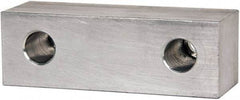 Gibraltar - 6" Wide x 2" High x 2" Thick, Flat/No Step Vise Jaw - Soft, Aluminum, Fixed Jaw, Compatible with 6" Vises - Strong Tooling