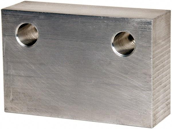 Gibraltar - 6" Wide x 4" High x 2" Thick, Flat/No Step Vise Jaw - Soft, Aluminum, Fixed Jaw, Compatible with 6" Vises - Strong Tooling