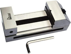 Gibraltar - 3-15/32" Jaw Width, 5" Jaw Opening Capacity, 1.57" Jaw Height, Toolmaker's Vise - Flat Jaw, 0.003" Parallelism, 0.005" Squareness, 195mm OAL x 3-5/32" OAH - Strong Tooling