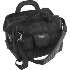 Bucket Boss - 17 Pocket Black Ballistic Polyester Tool Bag - 14" Wide x 10" Deep x 11" High - Strong Tooling