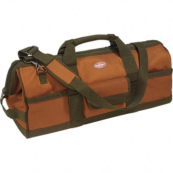 Bucket Boss - 16 Pocket Brown & Green Polyester Tool Bag - 24" Wide x 10" Deep x 10" High - Strong Tooling