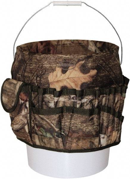 Bucket Boss - 20 Pocket General Purpose Holster - Polyester, Camouflage, 11" Wide x 11" High - Strong Tooling