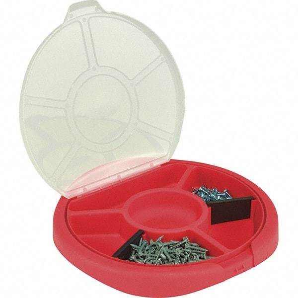 Bucket Boss - 6 Pocket General Purpose Holster - Plastic, Clear Lid/Red, 12-1/2" Wide x 1" High - Strong Tooling