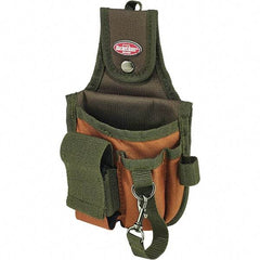 Bucket Boss - Nail & Tool Pouch - 5 Pocket, Brown/Green, Polyester - Strong Tooling