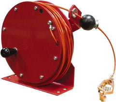 Reelcraft - 1/8 Inch x 100 Ft. Steel Stranded Cable Grounding Reel - Hand Crank Reel - Strong Tooling