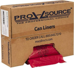 PRO-SOURCE - 30 Gal Capacity, Red, Hazardous Waste Bag - 1.3 mil Thick x 30" Wide x 37" High, Roll - Strong Tooling