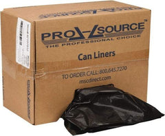 PRO-SOURCE - 1.5 mil Thick, Heavy-Duty Trash Bags - Linear Low-Density Polyethylene (LLDPE), Flat Pack Dispenser, 38" Wide x 58" High, Black - Strong Tooling