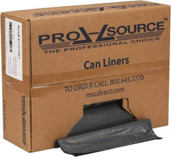 PRO-SOURCE - 1.3 mil Thick, Heavy-Duty Trash Bags - Hexene Resins, Roll Dispenser, 38" Wide x 58" High, Gray - Strong Tooling