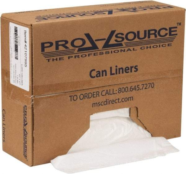 PRO-SOURCE - 1.5 mil Thick, Heavy-Duty Trash Bags - Hexene Resins, Roll Dispenser, 43" Wide x 47" High, Clear - Strong Tooling