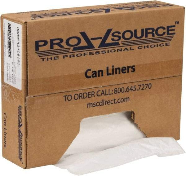 PRO-SOURCE - 1.1 mil Thick, Heavy-Duty Trash Bags - Hexene Resins, Roll Dispenser, 43" Wide x 47" High, Clear - Strong Tooling