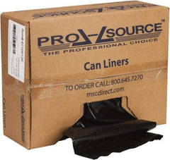 PRO-SOURCE - 3 mil Thick, Contractor Trash Bags - Linear Low-Density Polyethylene (LLDPE), Flat Pack Dispenser, 32" Wide x 50" High, Black - Strong Tooling