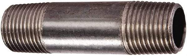 Value Collection - Schedule 80, 1/4" Diam x 9" Long Black Pipe Nipple - Seamless - Strong Tooling