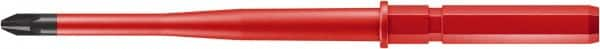 Wera - #1, Insulated Phillips 1,000 Volt Insulated Screwdriver Bit - 3/8" Drive, 6-1/4" OAL - Strong Tooling