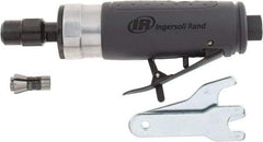 Ingersoll-Rand - 1/4" Collet, Straight Handle, Straight Air Die Grinder - 25,000 RPM, Rear Exhaust, 28 CFM, 0.33 hp, 1/4" Inlet - Strong Tooling