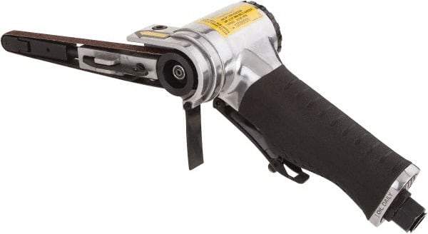 Value Collection - 3/8 x 13 Inch, 20,000 RPM Air Belt Sander - 0.45 Hp, 4 CFM Air Consumption, Rear Exhaust - Strong Tooling