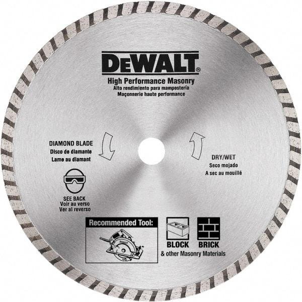 DeWALT - 7" Diam, 5/8 & 7/8" Arbor Hole Diam, Wet & Dry Cut Saw Blade - Diamond Matrix, Standard Round Arbor - Strong Tooling