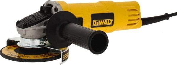 DeWALT - 4-1/2" Wheel Diam, 12,000 RPM, Corded Angle & Disc Grinder - 5/8-11 Spindle, 120 Volts, 7 Amps - Strong Tooling