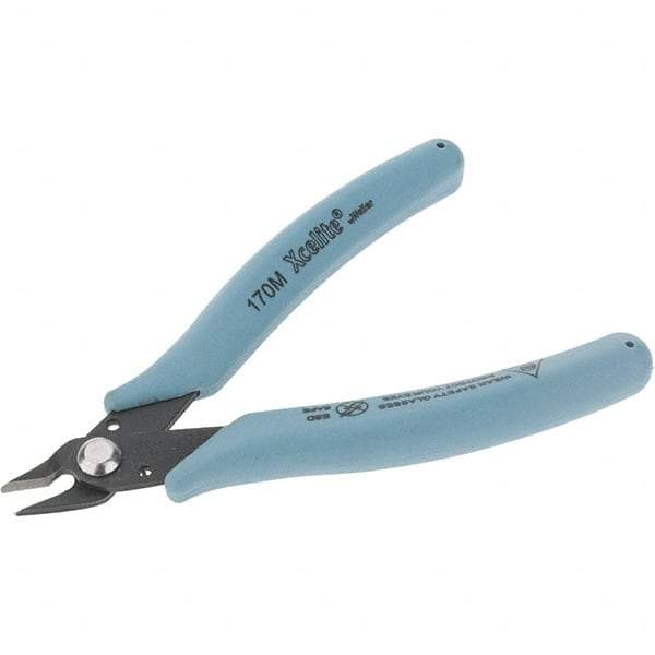 Xcelite - 5" OAL, 20 AWG Capacity, Flush Wire Cutter - Diagonal Head, Molded Plastic Handle - Strong Tooling