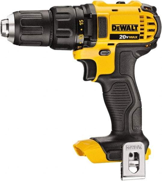 DeWALT - 20 Volt 1/2" Chuck Pistol Grip Handle Cordless Drill - 0-600 & 0-2000 RPM, Keyless Chuck, Reversible, Lithium-Ion Batteries Not Included - Strong Tooling