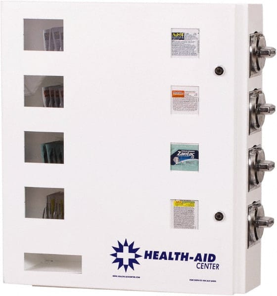 Synergy Management - Medical Vending Machines & Dispensers; Height (Inch): 21 ; Width (Inch): 20 ; Depth (Inch): 1 ; Number of Shelves: 4 ; Door Type: Manual Closing ; Shelf Type: Adjustable - Strong Tooling