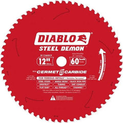 Freud - 12" Blade Diam, 60 Teeth, Carbide-Tipped Cold Saw Blade - 1" Arbor Hole Diam, 0.071" Blade Thickness - Strong Tooling