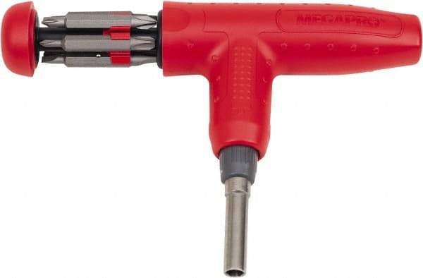 Megapro - 13-in-1 T-Handle Bit Screwdriver - Phillips, Slotted, Torx & Square Tips - Strong Tooling