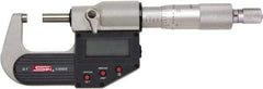 SPI - 3 to 4" Range, 0.00005" Resolution, Standard Throat IP65 Electronic Outside Micrometer - 0.0002" Accuracy, Ratchet Stop Thimble, Carbide-Tipped Face, LR44 Battery, Includes NIST Traceable Certification of Inspection - Strong Tooling