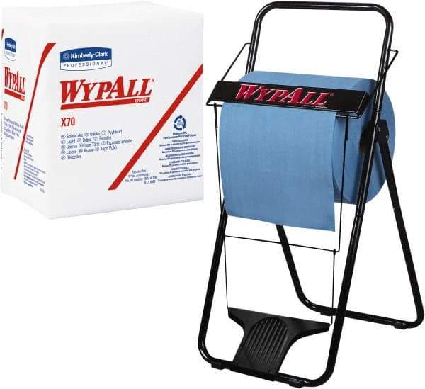 WypAll - X70 1/4 Fold Shop Towel/Industrial Wipes - Poly Pack, 12-1/2" x 12-1/2" Sheet Size, White - Strong Tooling