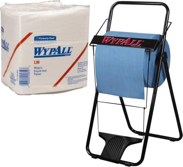 WypAll - L30 1/4 Fold General Purpose Wipes - Poly Pack, 13" x 12-1/2" Sheet Size, White - Strong Tooling