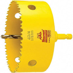 Starrett - 4-3/4" Diam, 2" Cutting Depth, Hole Saw - High Speed Steel Saw, Toothed Edge - Strong Tooling