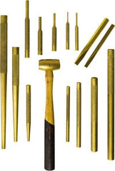 Mayhew - 15 Piece Punch & Chisel Set - 3/8 to 1/2" Chisel, 1/8 to 3/4" Punch, Round Shank - Strong Tooling