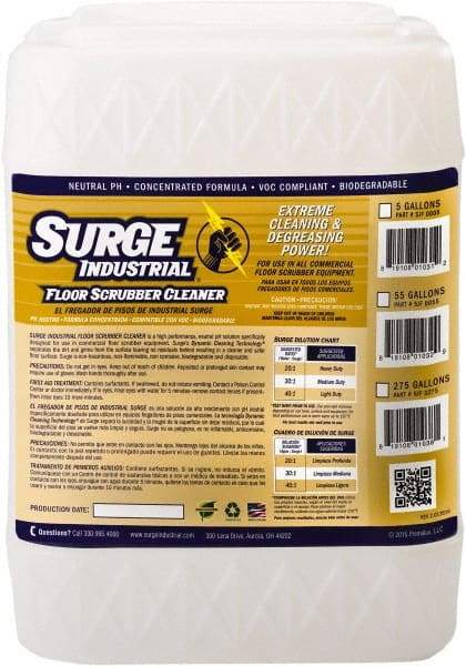 Surge Industrial - 5 Gal Container Cleaner - Use on Hard Surfaces - Strong Tooling