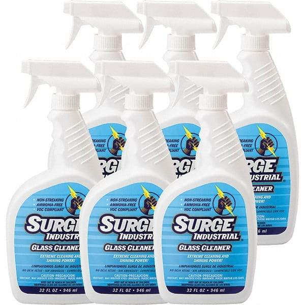 Surge Industrial - 32 oz Spray Bottle Light Citrus Glass Cleaner - Use on Glass - Strong Tooling