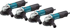 Makita - 4-1/2" Wheel Diam, 10,500 RPM, Corded Angle & Disc Grinder - 5/8-11 Spindle, 120 Volts, 10 Amps - Strong Tooling