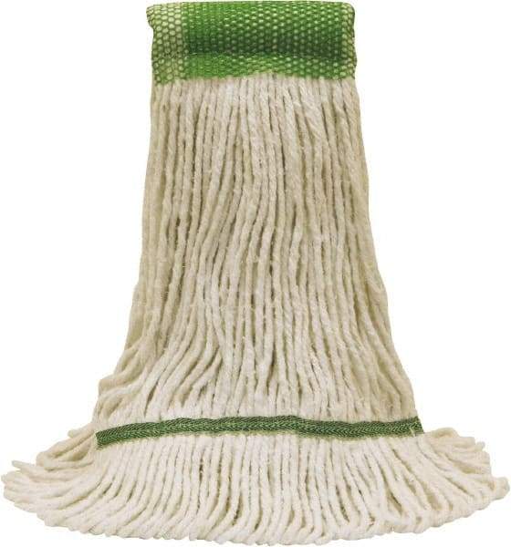 O-Cedar - 5" Green Head Band, Medium Blended Fiber Loop End Mop Head - 4 Ply - Strong Tooling