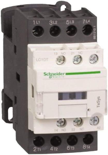 Schneider Electric - 4 Pole, 24 Coil VDC, 40 Amp at 440 VAC, Nonreversible IEC Contactor - Bureau Veritas, CCC, CSA, CSA C22.2 No. 14, DNV, EN/IEC 60947-4-1, EN/IEC 60947-5-1, GL, GOST, LROS, RINA, RoHS Compliant, UL 508, UL Listed - Strong Tooling