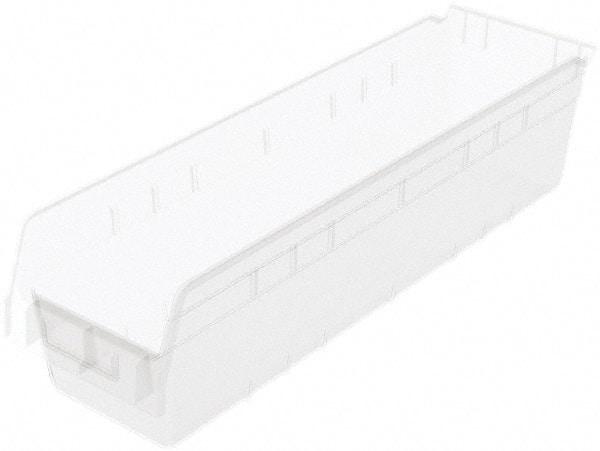 Akro-Mils - 23-5/8" Deep, Clear Polymer Hopper Shelf Bin - 6" High x 6-5/8" Wide x 23-5/8" Long - Strong Tooling