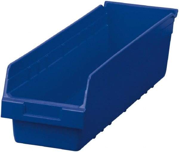 Akro-Mils - 23-5/8" Deep, Blue Polymer Hopper Shelf Bin - 6" High x 6-5/8" Wide x 23-5/8" Long - Strong Tooling