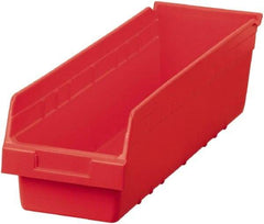 Akro-Mils - 23-5/8" Deep, Red Polymer Hopper Shelf Bin - 6" High x 6-5/8" Wide x 23-5/8" Long - Strong Tooling